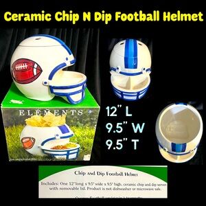 NEW! Ceramic Chip N Dip Football Helmet